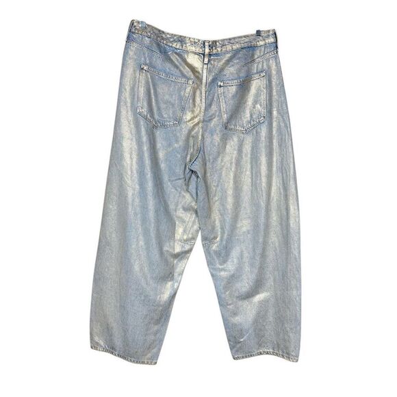 Universal Thread NWT high rise curved leg jeans with shiny silver sheen size 17 - Picture 3 of 13